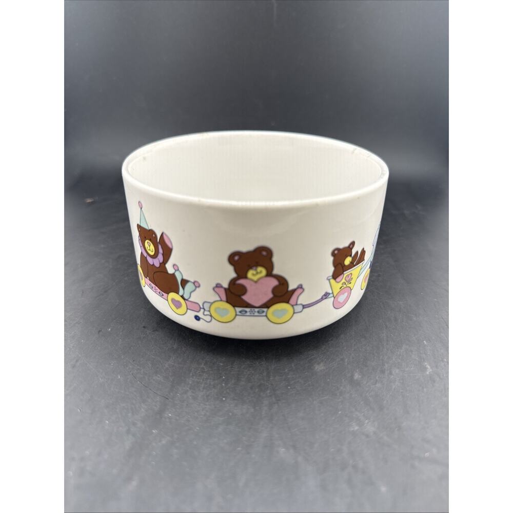 Vintage NAPCO Circus Elephant Train Ceramic Child’s Bowl Korea Baby Nursery